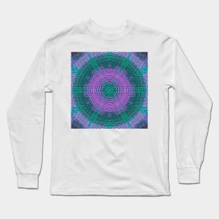 Weave Mandala Blue and Pink Long Sleeve T-Shirt